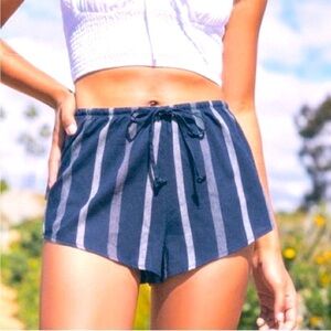 L.A. Hearts Blue Striped Drawstring Shorts Size Small